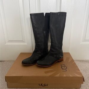 UGG Women's Black Tall Leather Boots